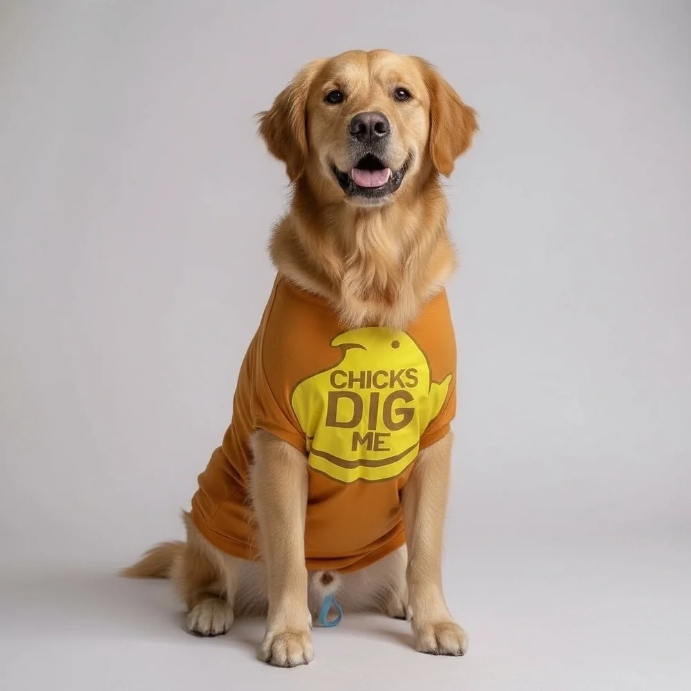 Chicks Dig Me Orange Dog T-Shirt